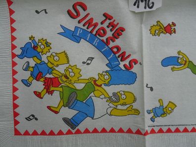 Serviettentechnik alte Serviette RAR Simpsons Matt Groening (C) 1990