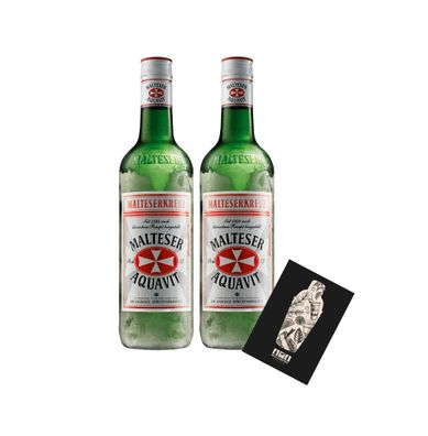 Malteser 2er Set Aquavit 2x 0,7L (40% Vol) Malteserkreuz seit 1924 nach dänisch