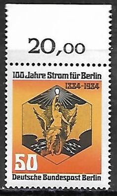 Berlin postfrisch Michel-Nummer 720 Oberrandstück