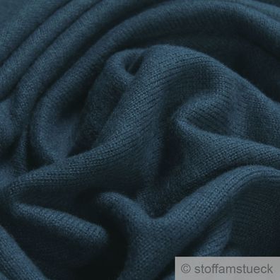 0,5 Meter Stoff Polyester Viskose Elastan Soft Jersey dunkelblau Mohair Haptik