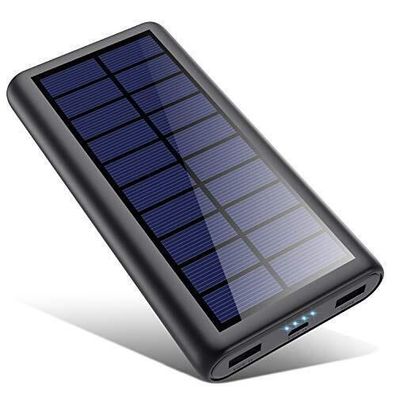 HETP Solar Powerbank 26800mAh Externer Akku 2 Ausgänge iPhone Samsung Tablet
