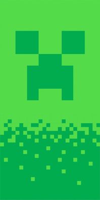 Minecraft Digital Creeper Duschtuch Badetuch Strandtuch 70 x 140cm grün