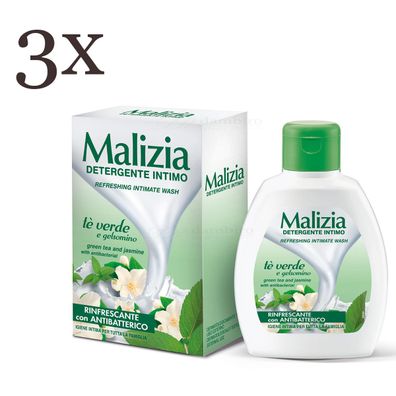 Malizia grüner tee & Jasmin Intimseife Flüssigseife 3x 200 ml ohne Parabene