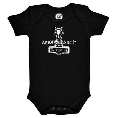 Amon Amarth (Thors Hammer) -Baby Body 100% Bio Baumwolle Neus 100% offizielles Merch