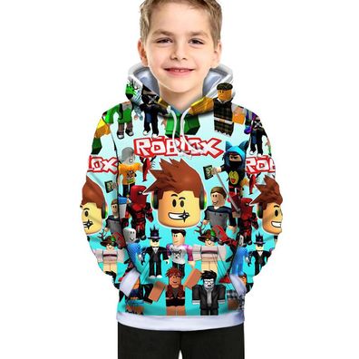 Jungen Roblox Kapuzenpullover 3D Druck Hoodie Kinder Sweatshirts Geschenk