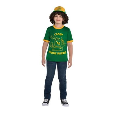 Stranger Things Kinderkostüm Dustin 14-16 Jahre Shirt Cap Perücke Verkleidung