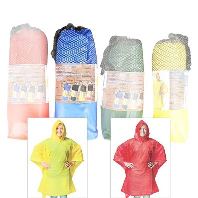 Regenponcho für Erwachsene 100x130cm Regencape Regenschutz Regenmantel Poncho