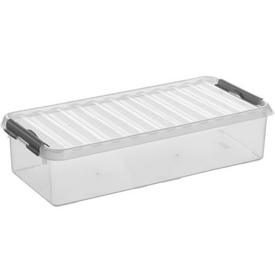 Sunware Aufbewahrungsbox Q-Line 6,5 Liter transparent/ grau Kunststoff mit Deckel