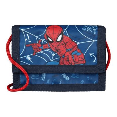 Spiderman jungen Portemonnaie Geldbeutel Geldbörse blau