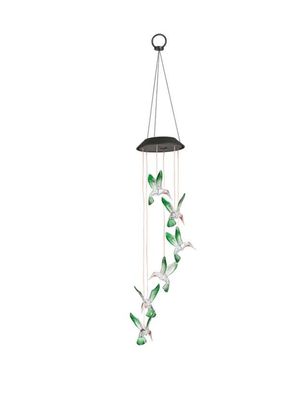 Maxxmee Solar-Windspiel Kolibri LED 1,2V grün/ rot Garten Dekoration Beleuchtung