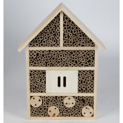 6 Stück Insektenvilla 28x9x38cm Bienen Häuschen Gartendekoration aus Holz