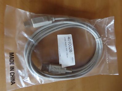 USB Kabel A/ B 1,80m grau für Drucker oder Scanner