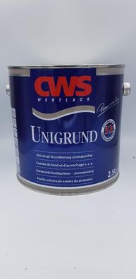 CWS Wertlack Unigrund RAL 9005 Tiefschwarz 2,5 Liter (19,99€/ L.)
