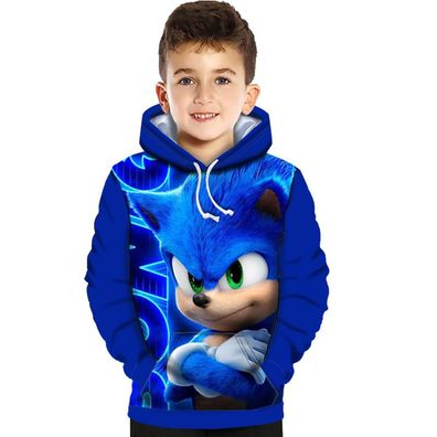 Jungen Mädchen Sonic Kapuzenpullover 3D Druck Kinder Hoodie Sweatshirt Geschenk