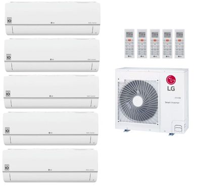Multi Split Klimaanlage LG 5x Standard Plus PC09SK 2,5 kW + Außengerät MU5R30 8,8 kW