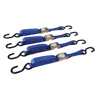 Spanngurt mit S-Haken und Klemmschnalle, 2 m x 25 mm, 4-tlg. Satz 2 m x 25 mm, L