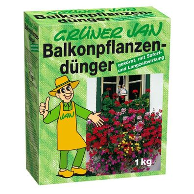 10x 1kg Grüner Jan Balkonpflanzendünger reiche Blütenbildung Blumen Zierpflanzen