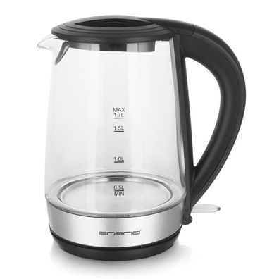 Glas Wasserkocher 1,7L LED Beleuchtung Kabellos Erwärmen Tee Kettle Küchengeräte
