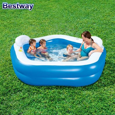 Bestway Family-Fun-Pool 213x207x69cm Relaxpool Lounge-Swimmingpool Planschbecken