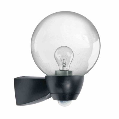 AL Monza/ Garda Sensorleuchte 77W HV-Halogenlampe schwarz matt Glas klar Lampe