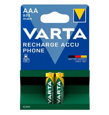 10x Varta Handy Akku Batterien 2er AAA HR03 Industrial Universal Strom Ersatz