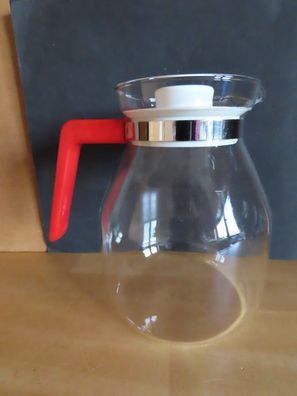 Kaffeekanne Karaffe Kanne Glas Teekanne mit weißem Deckel ca. 1,25 L