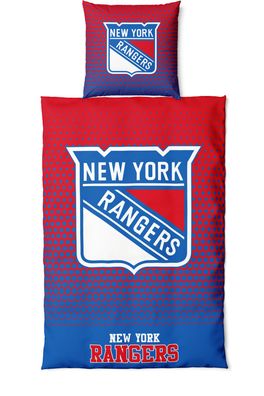 NHL Bettwäsche Set New York Rangers Eishockey Bedding Set Bettbezug 200x135cm