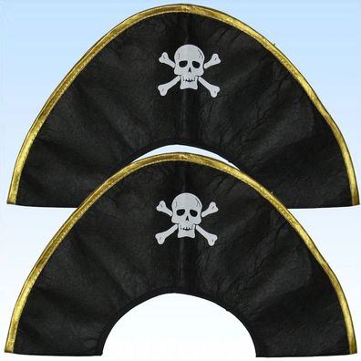 2 x Piratenhut Piratenhüte Käppies Kappis Mützen Pirat Kostüm Piratenkostüm Hut