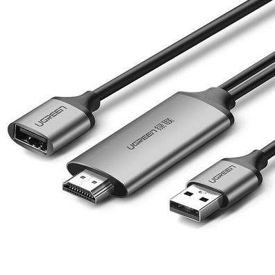 Ugreen USB OTG MHL Videokabel USB auf HDMI Adapter 1,5m TV Kabel Handy Tablet Grau