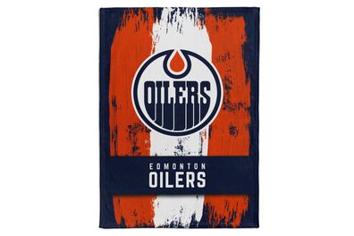 NHL Kuscheldecke Edmonton Oilers Decke Fleece Throw Brush Blanket 150x200cm