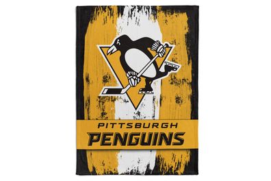 NHL Kuscheldecke Pittsburgh Penguins Decke Fleece Throw Brush Blanket 150x200cm