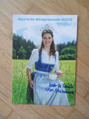 Bayerische Milchprinzessin 2022-2023 Philomena Mögele - handsigniertes Autogramm!!!