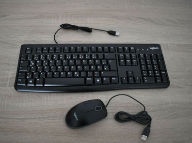 Tastatur Keyboard Logitech MK 120 USB schwarz Maus Mouse deutsch PC