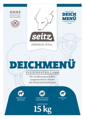 Hunde Trockenfutter Premium vital "Deich Menü" vom Lamm