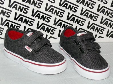 Vans ATWOOD V T'S S18 Menswear Canvas Kinder Schuhe Sneaker EU 21 Black Red Whit
