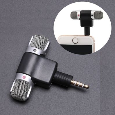 Mini Jack Mikrofon Stereo Mikrofon für die Aufnahme, Mobile Studio Interview für