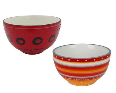 Keramik-Schüssel 20,5cm Servierschüssel Salatschüssel Suppenschüssel Schüssel