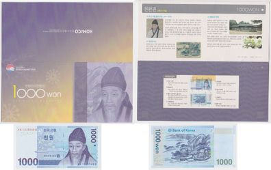 1000 Won Banknote Südkorea 2007 Pick 54 kassenfrisch (159477)