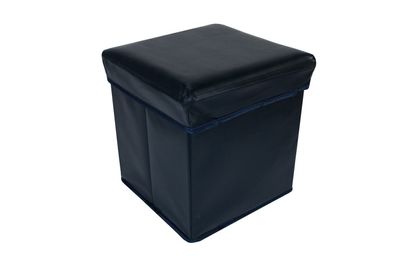 Faltbarer Sitzwürfel Aufbewahrungsbox Sitzhocker Sitzbank Box Fußbank dunkelblau