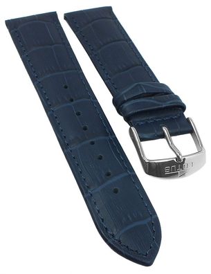 Lotus Watches Uhrenarmband 22mm blau Leder Krokooptik 18216/2 18216