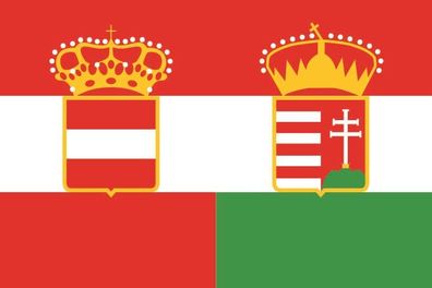 Aufkleber Fahne Flagge Österreich-Ungarn Handelsflagge in verschiedene Größen