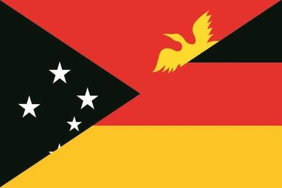 Aufkleber Fahne Flagge Papua-Neuguinea-Deutschland in verschiedene Größen