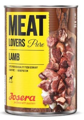 12 x400g Josera Meat Lovers Pure Lamb Lamm Monoprotein Hundefutter Dose