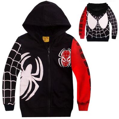 Junge Spider-man Zip Kapuzenpullover Marvel Kinder Hoody Sweatshirts Mantel Gift