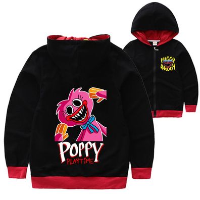 Junge Poppy Playtime Zip Kapuzenpullover Kinder Hoody Sweatshirts Mantel Gift