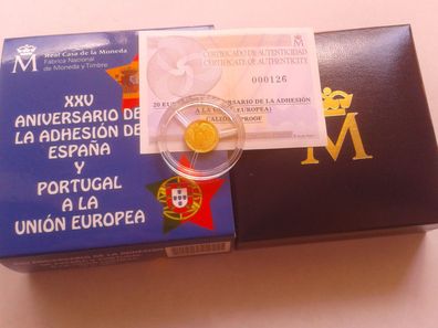 20 euro 2011 PP Spanien 25. Jahrestagt Beitritt zur EU 1,24g Gold 999er