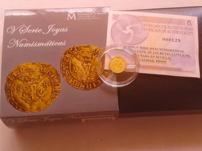 20 euro 2014 PP Spanien Königin Isabella König Ferdinand I. 1,24g Gold 999er