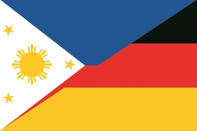 Aufkleber Fahne Flagge Philippinen-Deutschland in verschiedene Größen