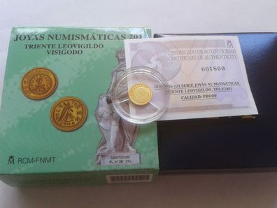 20 euro 2011 PP Spanien Juwelen der Numismatik 1,24g Gold 999er