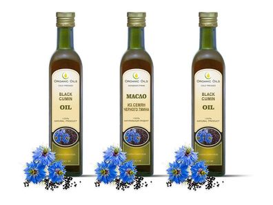 3 x 250 ml Schwarzkümmelöl kaltgepresst Organic Oils Nigella Sativa